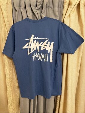 Stussy Blue Short-Sleeve Tee Hawaii Chapter Large